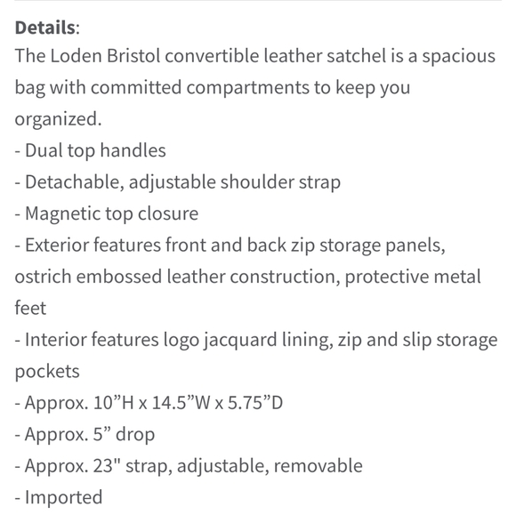 NWT Kate Spade Loden Bristol Satchel - Picture 2 of 8